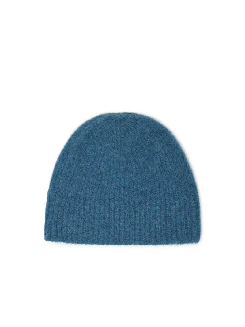 Dries Van Noten Dries Van Noten MOSS Blue Alpaca Blend Beanie - World Class Fashion
