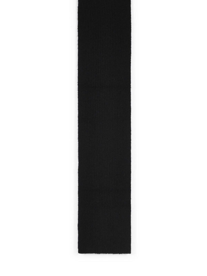 Dries Van Noten Dries Van Noten 'MOYSON' Black Alpaca Blend Scarf - World Class Fashion