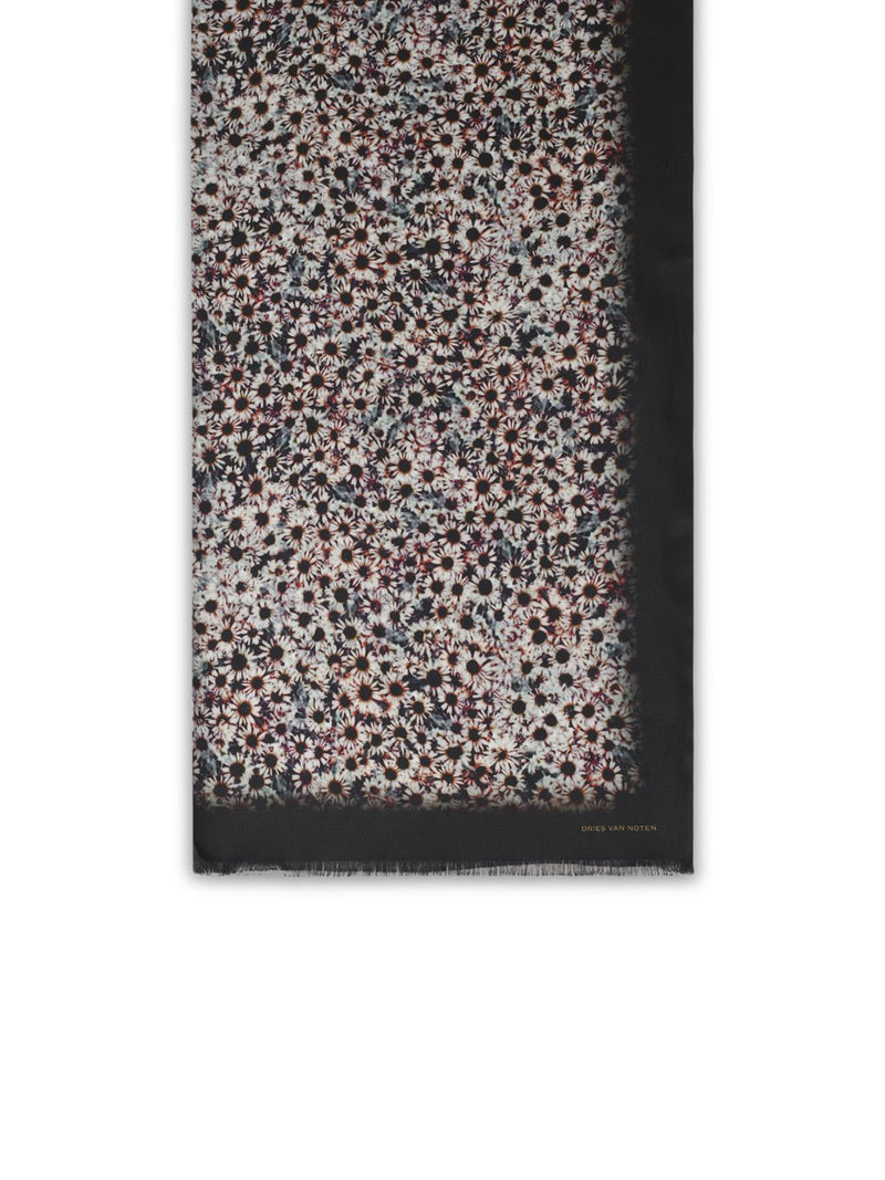 Dries Van Noten Dries Van Noten 'FANCY' Olive Viscose Tube Scarf Multicolor - World Class Fashion