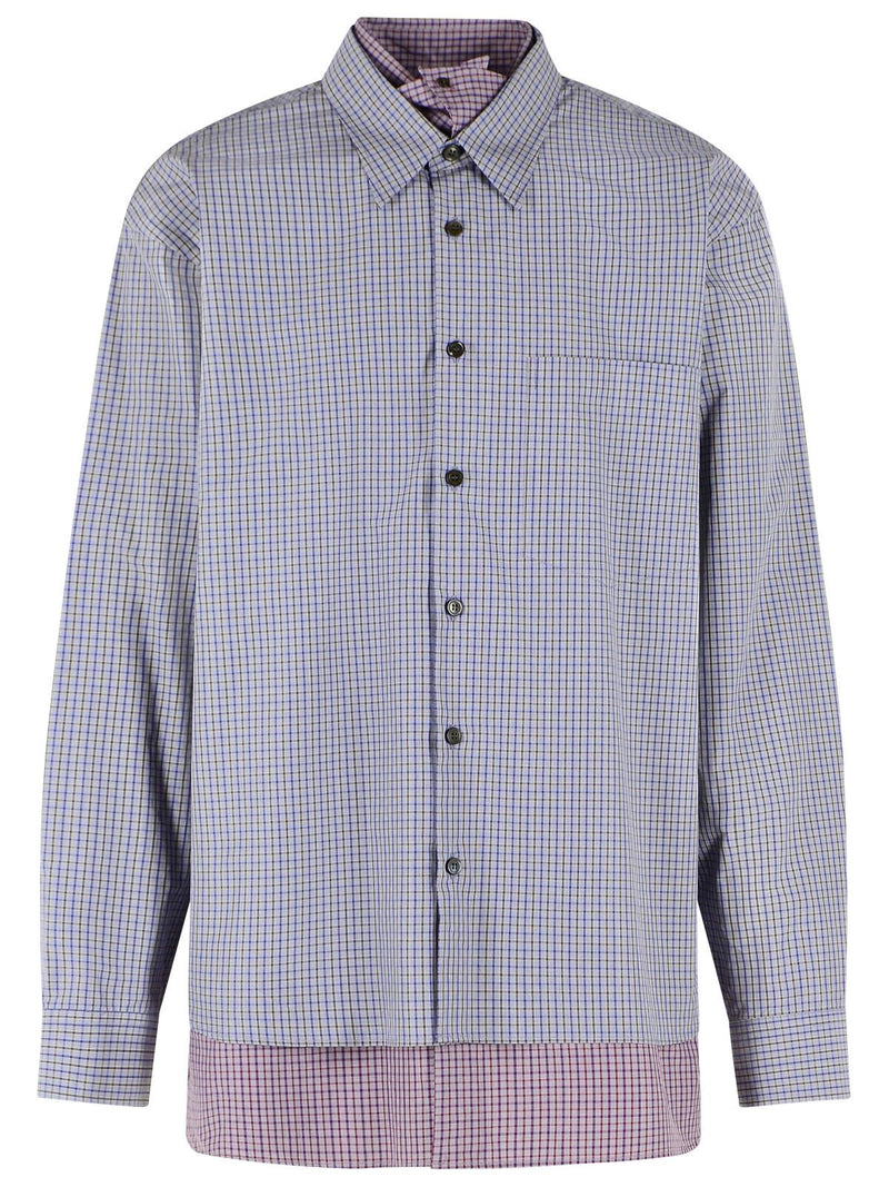 Dries Van Noten Dries Van Noten Navy Cotton Men Shirt - World Class Fashion
