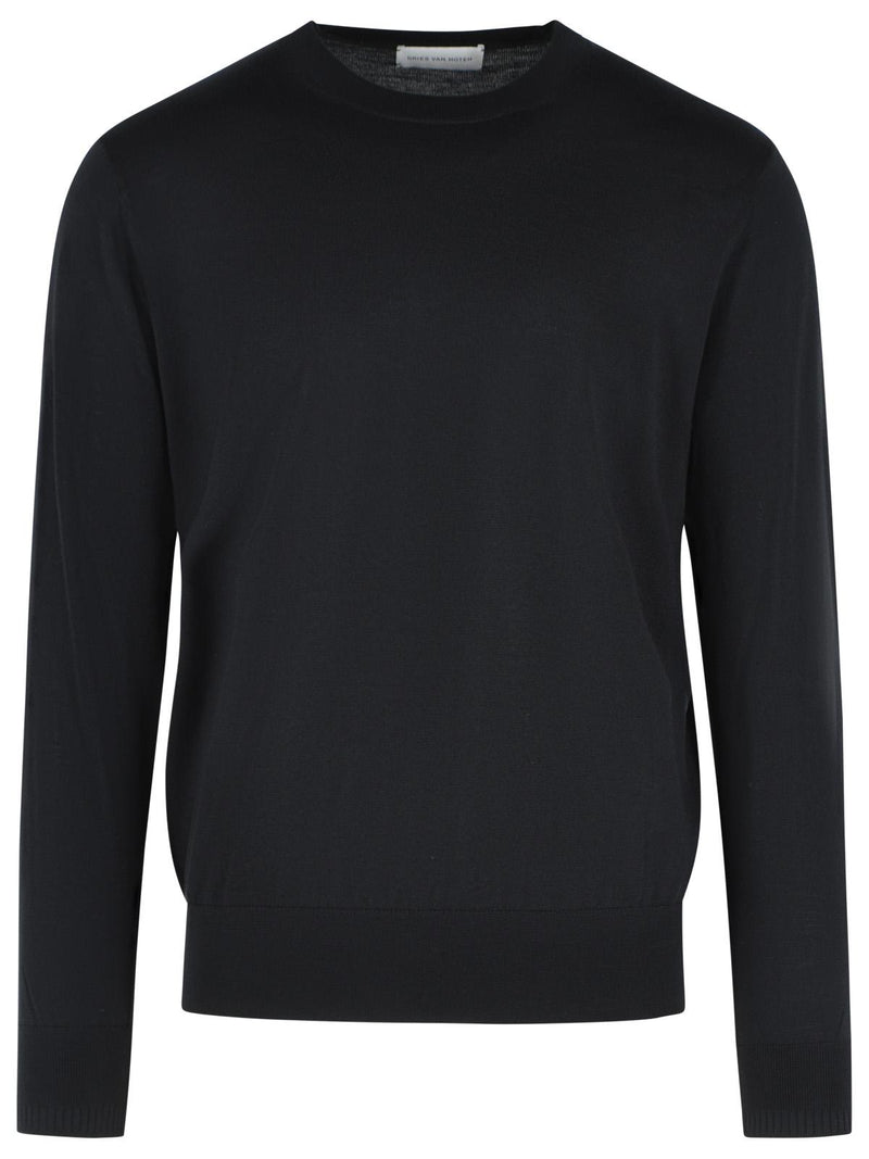 Dries Van Noten Dries Van Noten MURTON Black Merino Wool Sweater - World Class Fashion