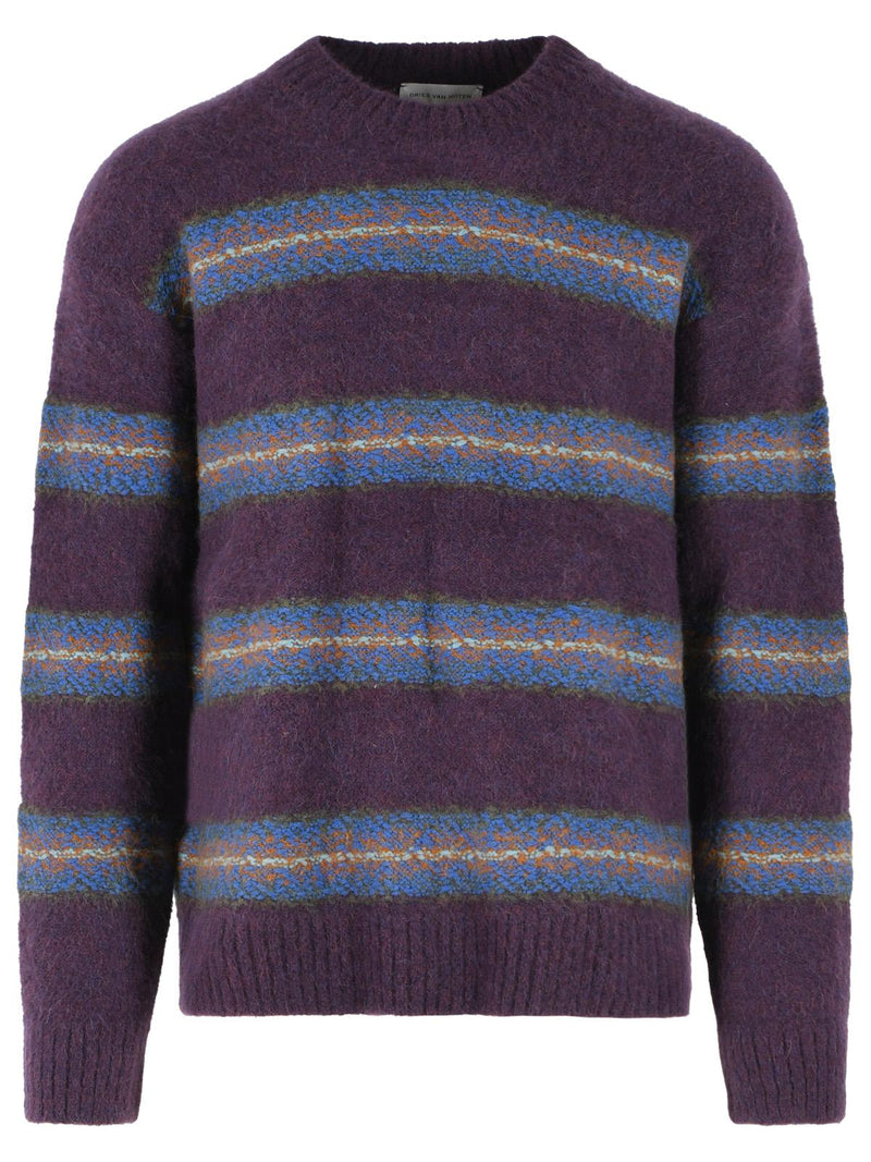 Dries Van Noten Dries Van Noten 'MASTER' Alpaca Blend Sweater Violet - World Class Fashion