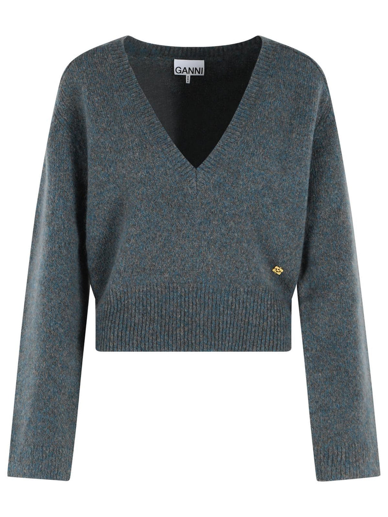 Ganni Ganni Wool Blend Sweater Blue Women - World Class Fashion
