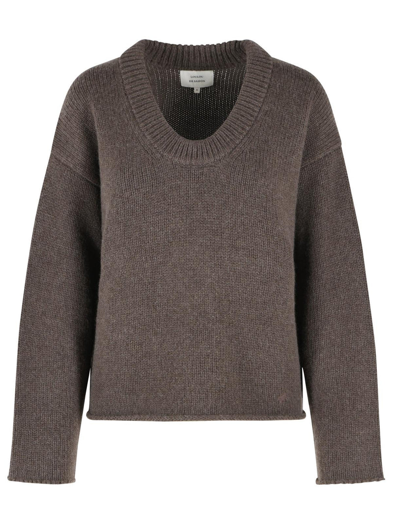 Loulou De Saison Loulou De Saison 'DERRY' Brown Cashmere Sweater - World Class Fashion