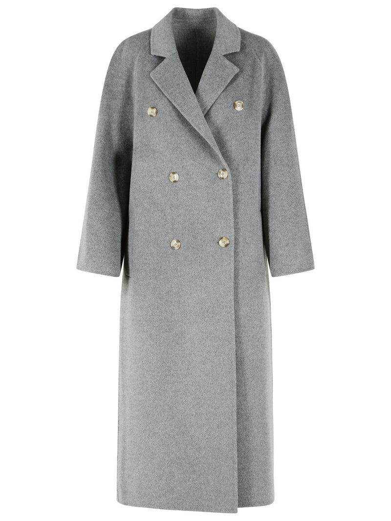Loulou De Saison Loulou De Saison IRVIN Grey Mélange Cashmere Blend Coat - World Class Fashion