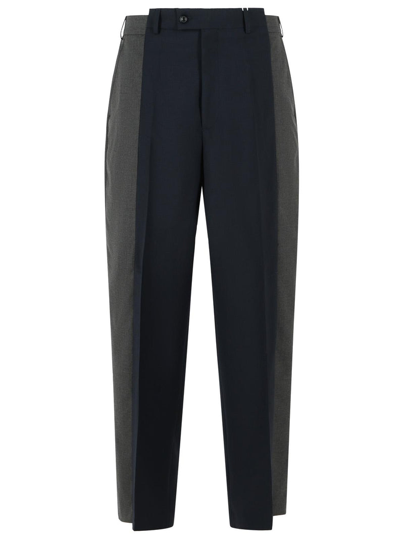 Maison Margiela Maison Margiela Two-tone Wool Trousers Blue Men - World Class Fashion
