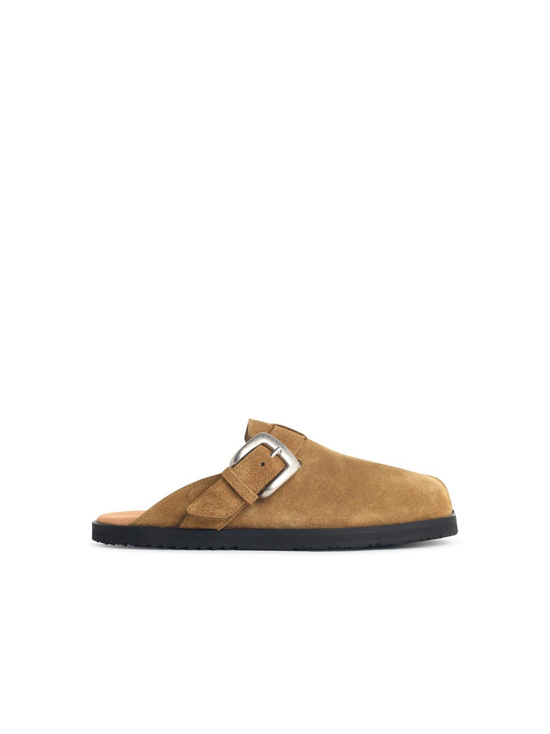 Maison Margiela Maison Margiela Tabi Beige Suede Slippers Men - World Class Fashion