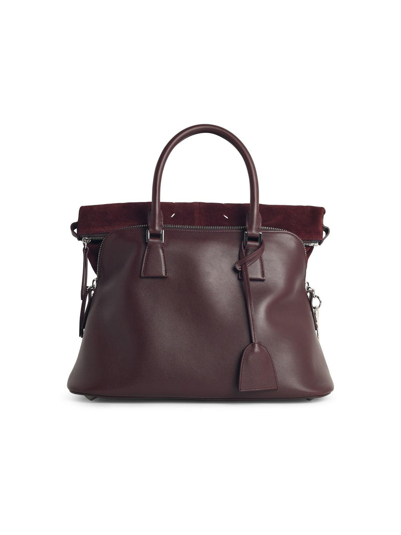 Maison Margiela Maison Margiela Medium '5AC Soft' Burgundy Leather Bag - World Class Fashion