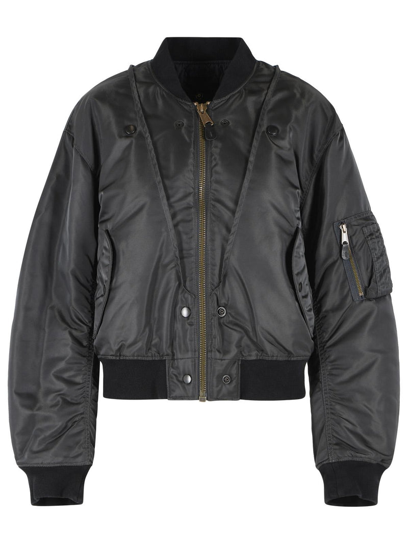 Maison Margiela Maison Margiela Dark Grey Reversible Bomber Jacket - World Class Fashion