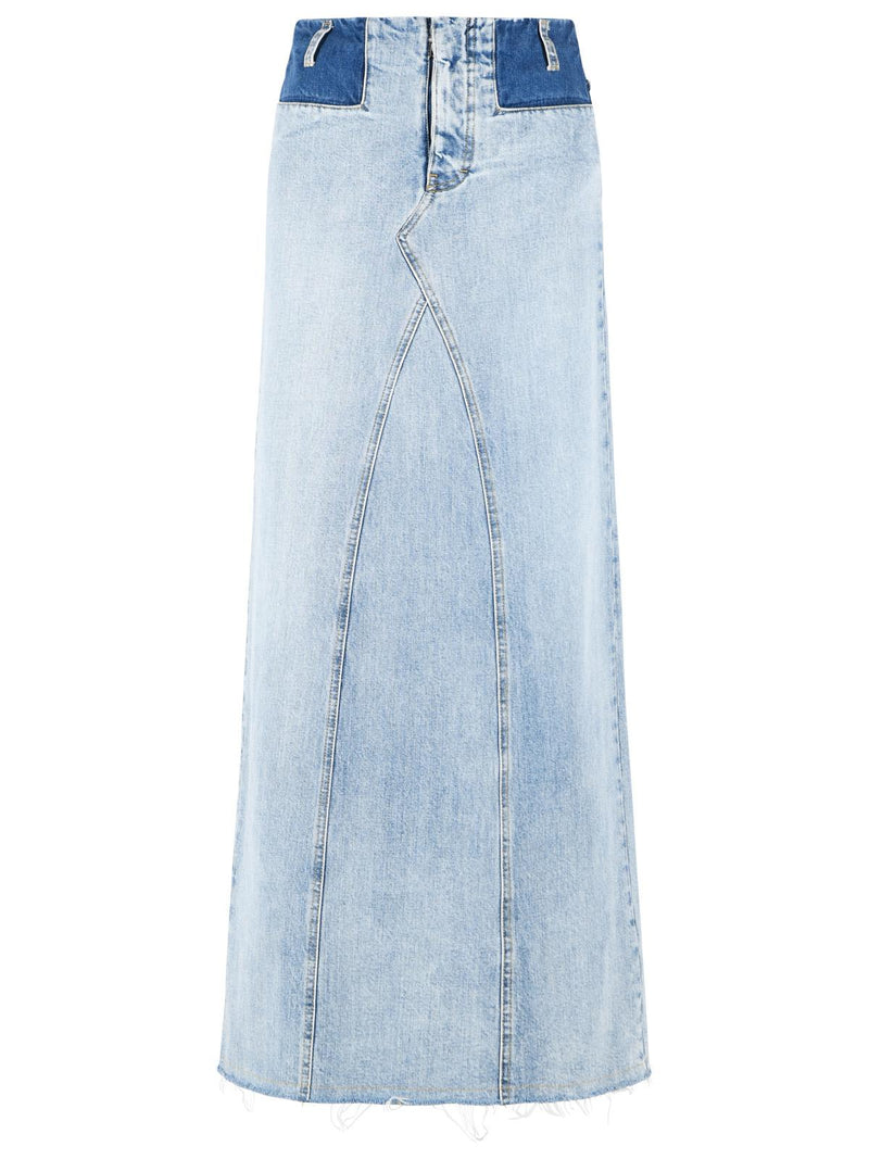 Maison Margiela Maison Margiela Denim Maxi Skirt Light Blue - World Class Fashion