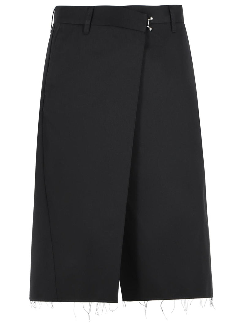 Maison Margiela Maison Margiela 'WRAP' Black Cotton Shorts Women - World Class Fashion