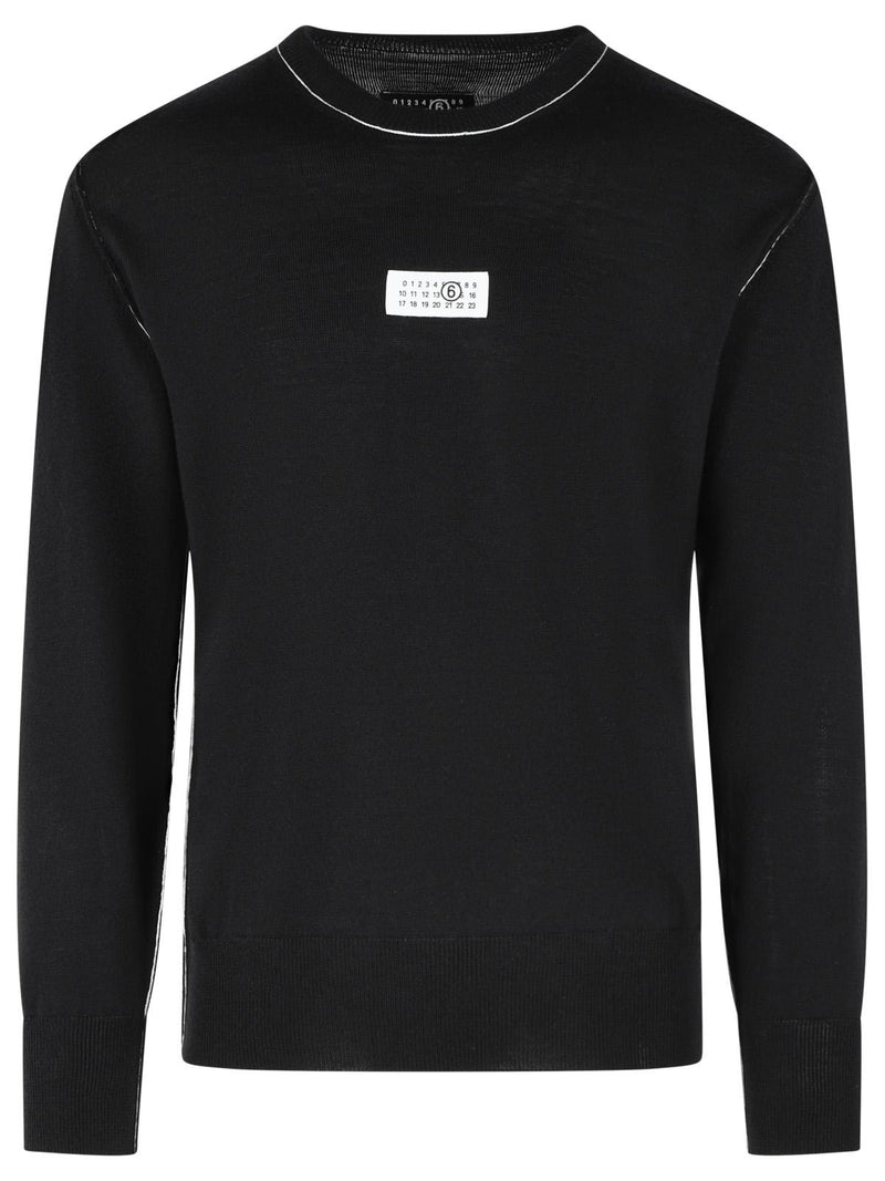 MM6 Maison Margiela MM6 Maison Margiela Virgin Wool Blend Sweater Black - World Class Fashion