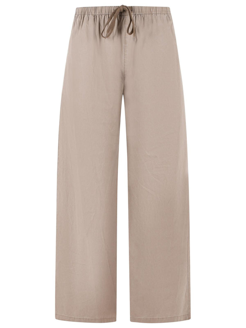 MM6 Maison Margiela MM6 Maison Margiela Beige Cotton Trousers - World Class Fashion