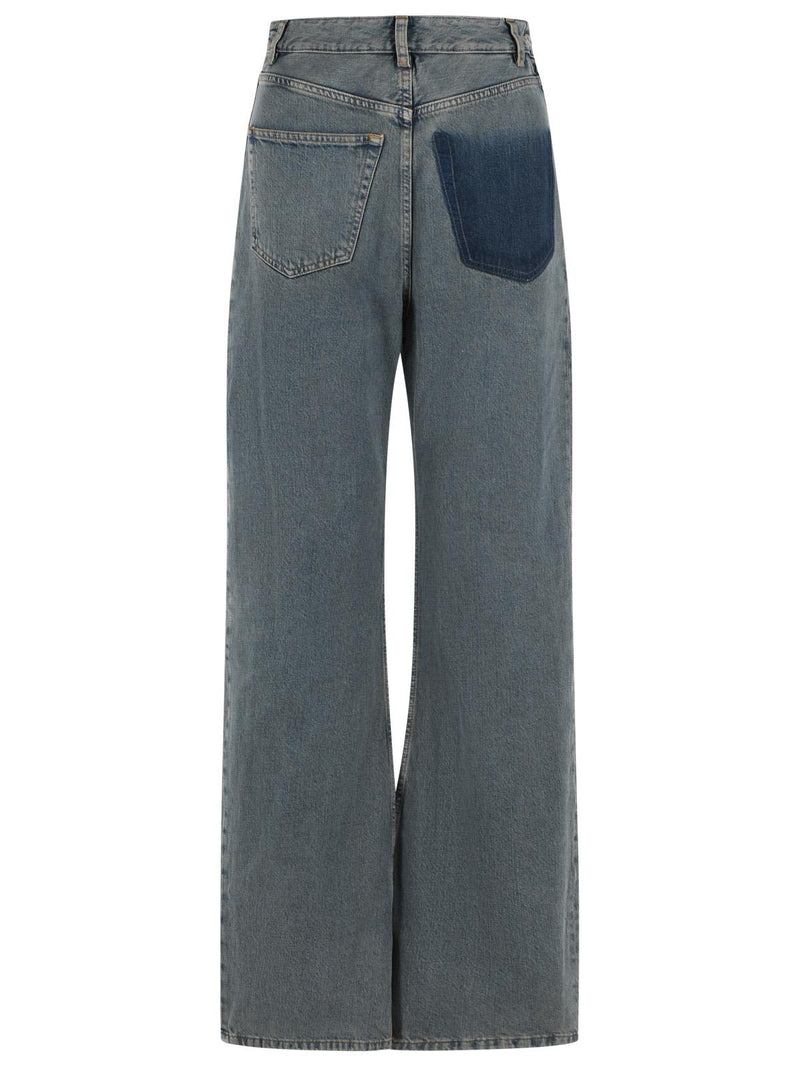 MM6 Maison Margiela MM6 Maison Margiela 'REVERSE' Blue Cotton Jeans - World Class Fashion