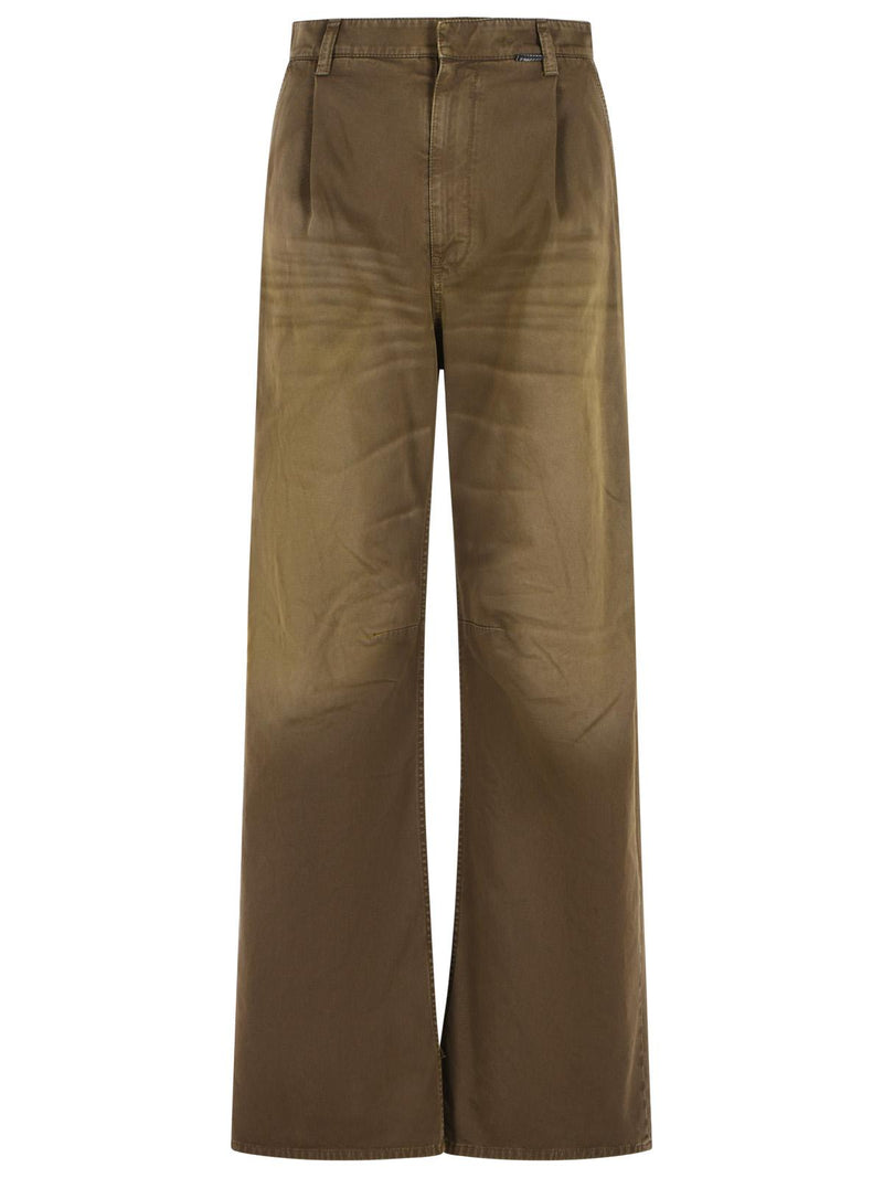 MM6 Maison Margiela MM6 Maison Margiela Brown Denim Jeans Women - World Class Fashion