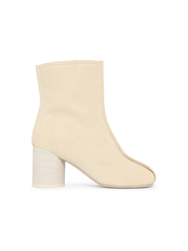 MM6 Maison Margiela MM6 Maison Margiela Suede Ankle Boots Ivory Women - World Class Fashion