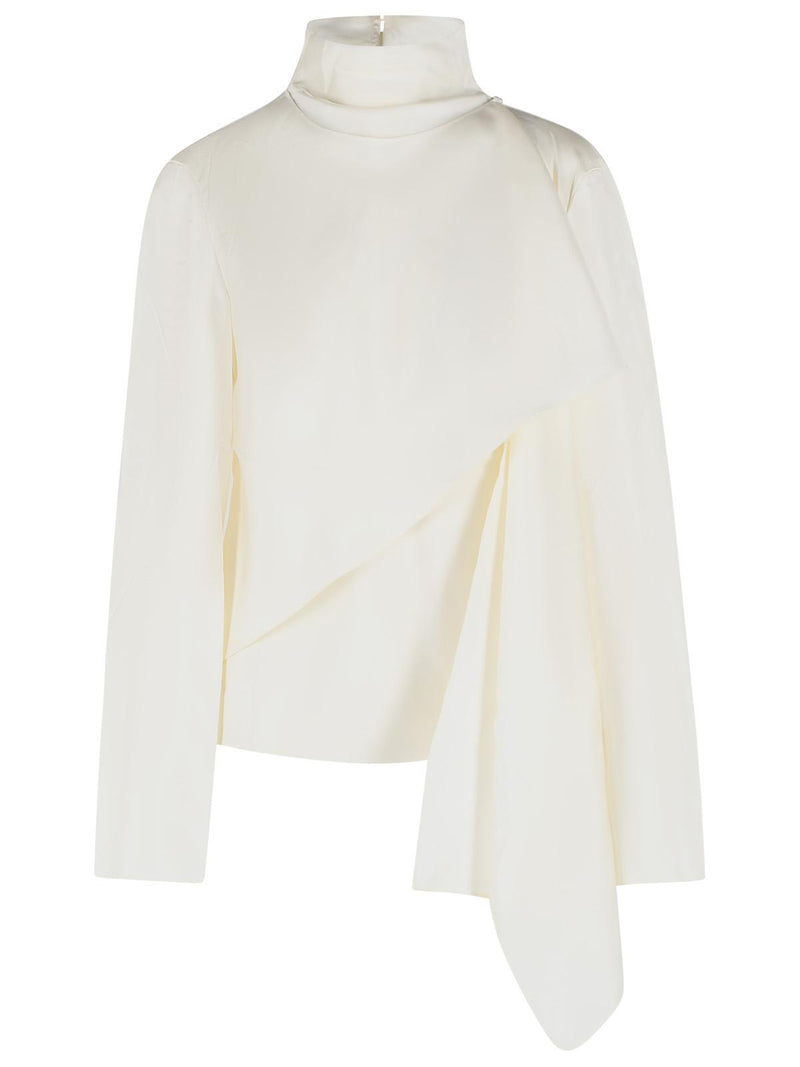 Róhe Róhe Cream Silk Scarf Blouse - World Class Fashion