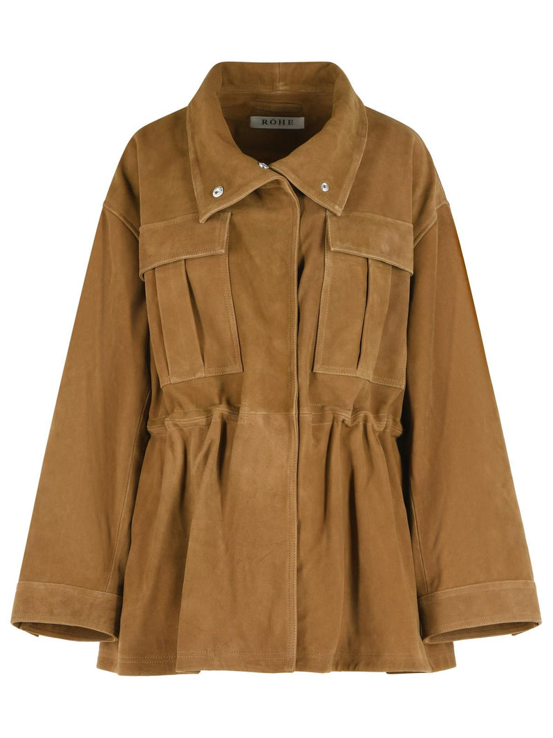 Róhe Róhe Goat Suede Jacket Brown Women - World Class Fashion