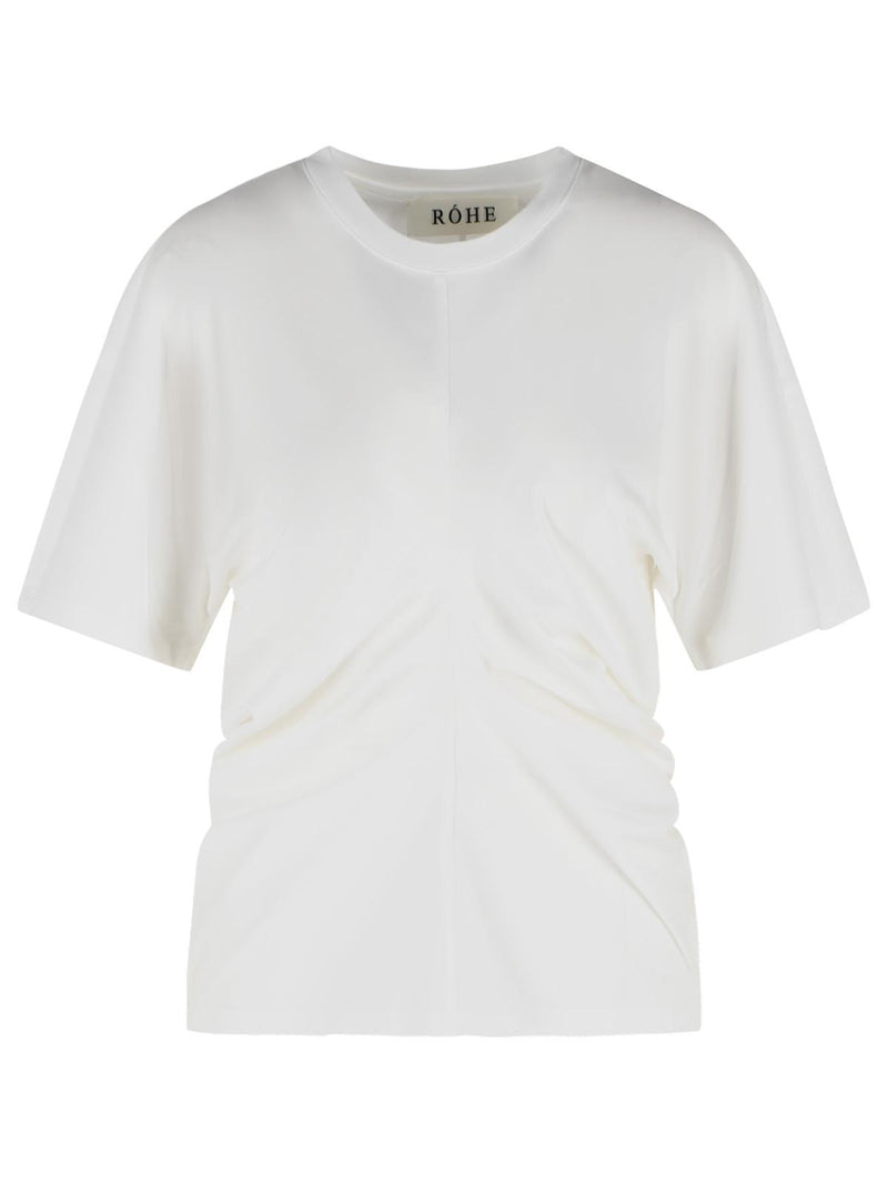 Róhe Róhe Draped Polo Shirt White Women - World Class Fashion