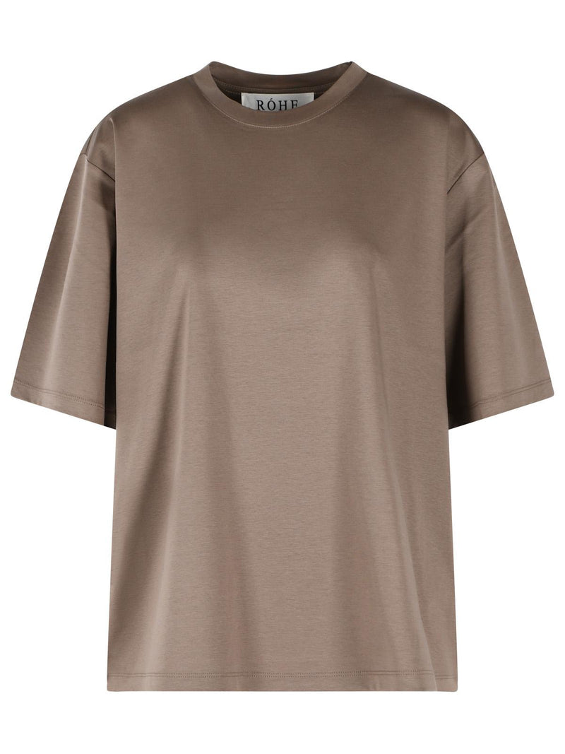 Róhe Róhe Cotton Modal Silk Polo Shirt Brown Women - World Class Fashion
