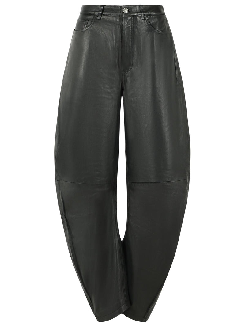 Rotate Rotate Barrel Pants Black Leather Women - World Class Fashion