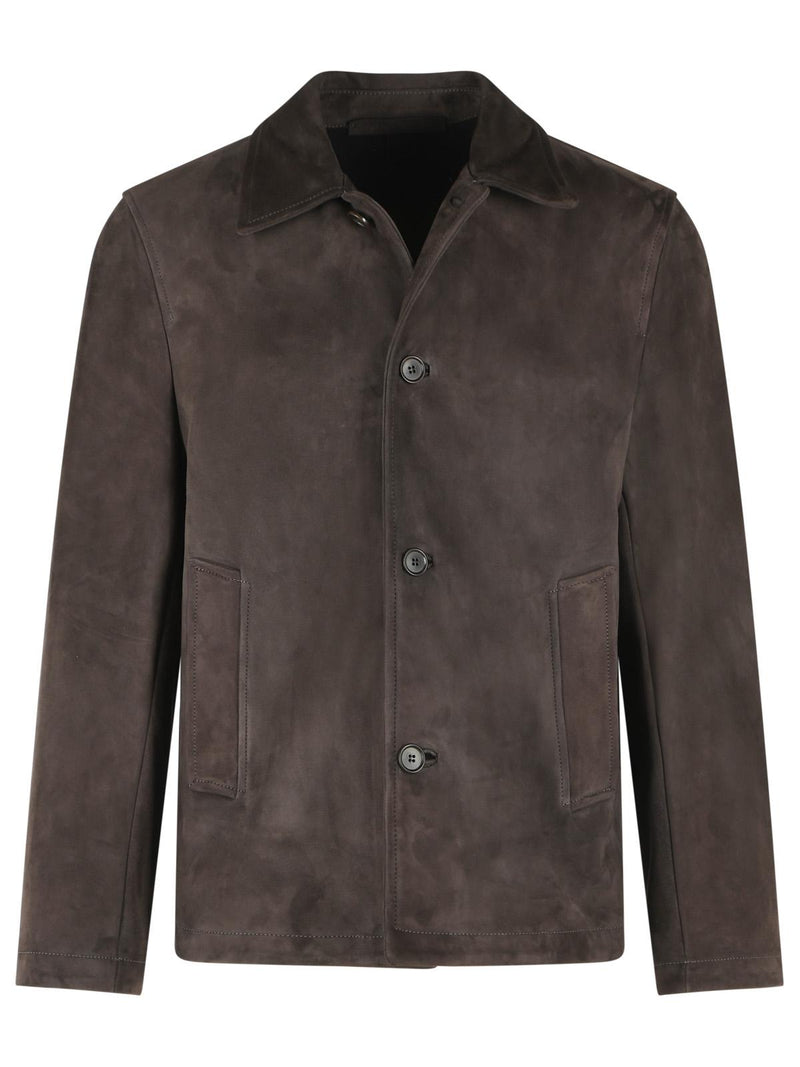 Salvatore Santoro Salvatore Santoro Suede Jacket Dark Brown - World Class Fashion