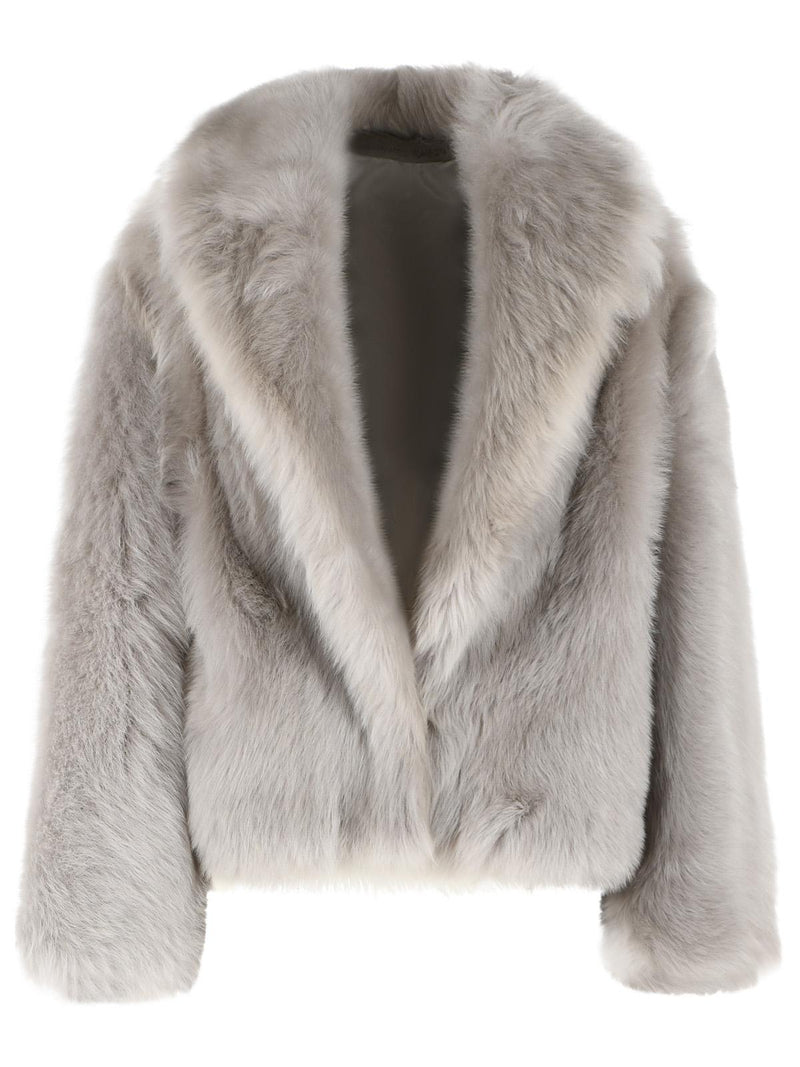 Salvatore Santoro Salvatore Santoro Sheepskin Fur Jacket Grey Women - World Class Fashion