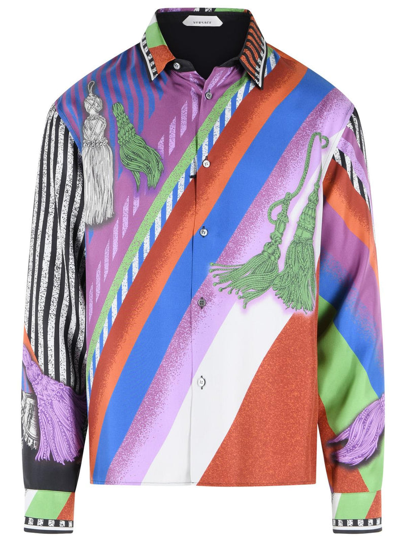 Versace Versace Multicolor Silk Shirt Men - World Class Fashion