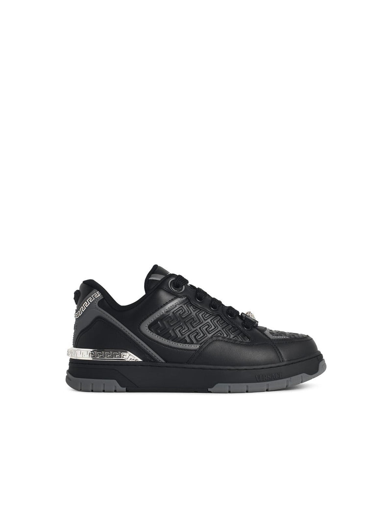 Versace Versace BIGGIE Black Leather Men Sneakers - World Class Fashion