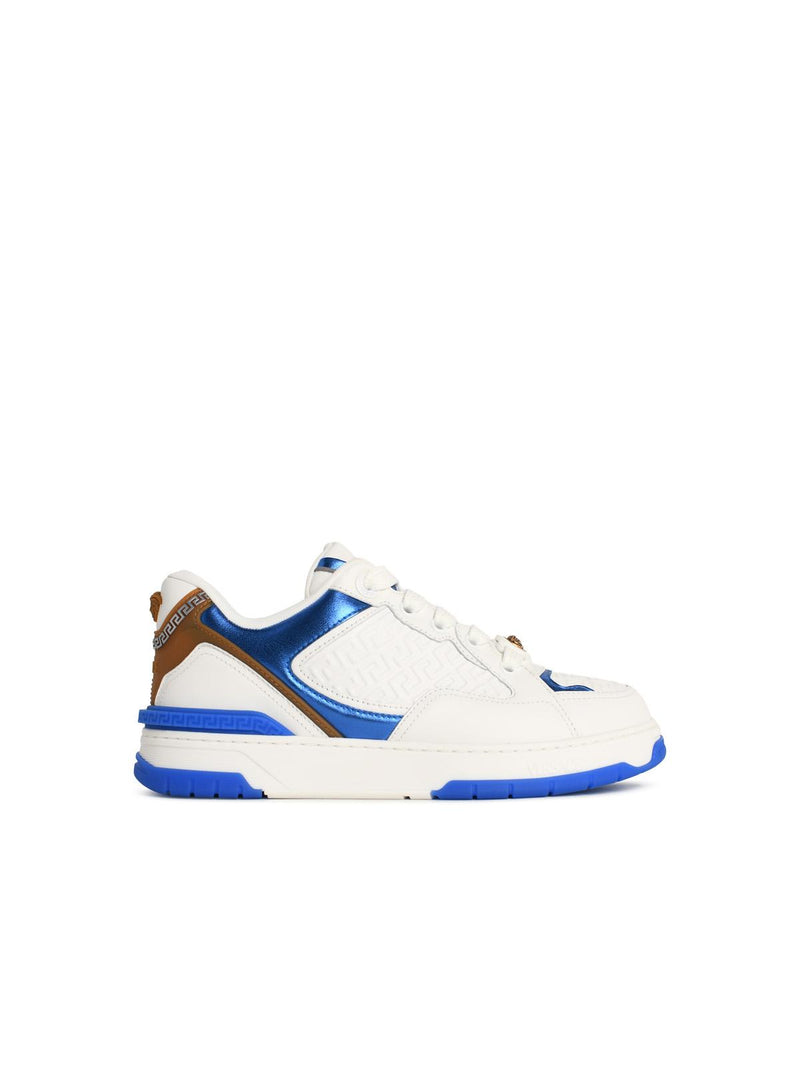 Versace Versace 'BIGGIE' White Leather Sneakers - World Class Fashion