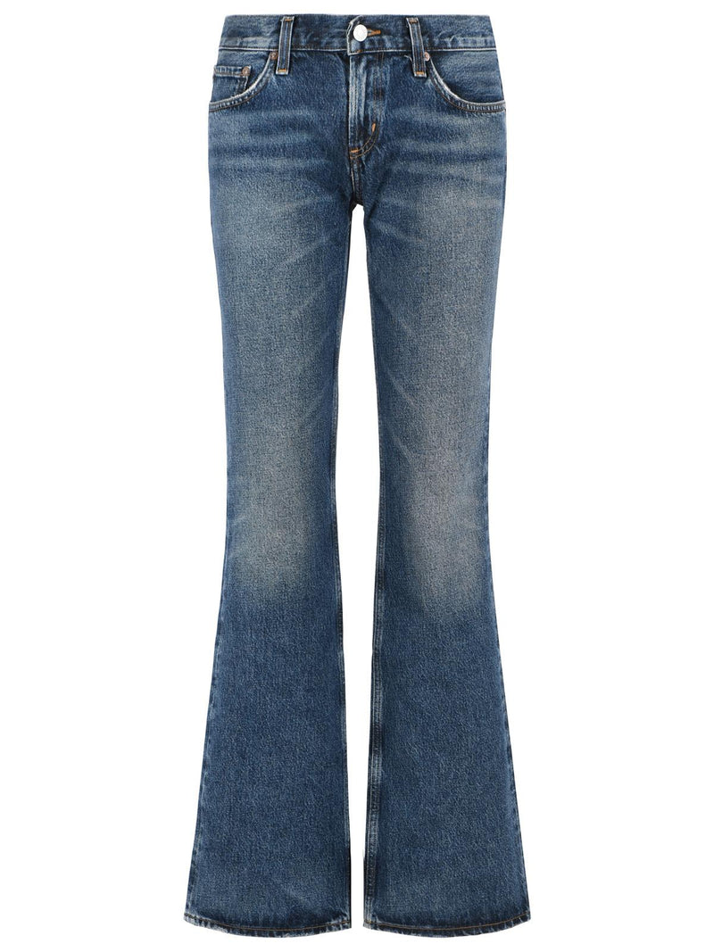 Agolde Agolde 'LOW Rise' Blue Cotton Jeans - World Class Fashion