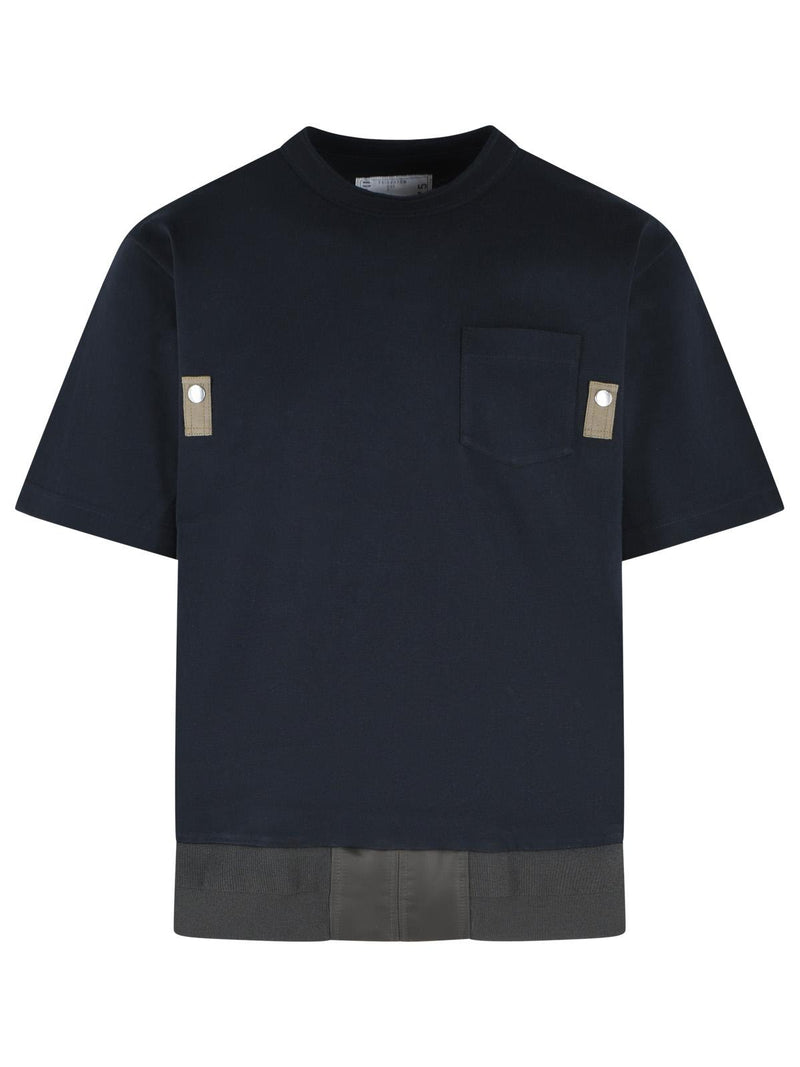 Sacai Sacai Navy Wool Polo Shirt Men - World Class Fashion