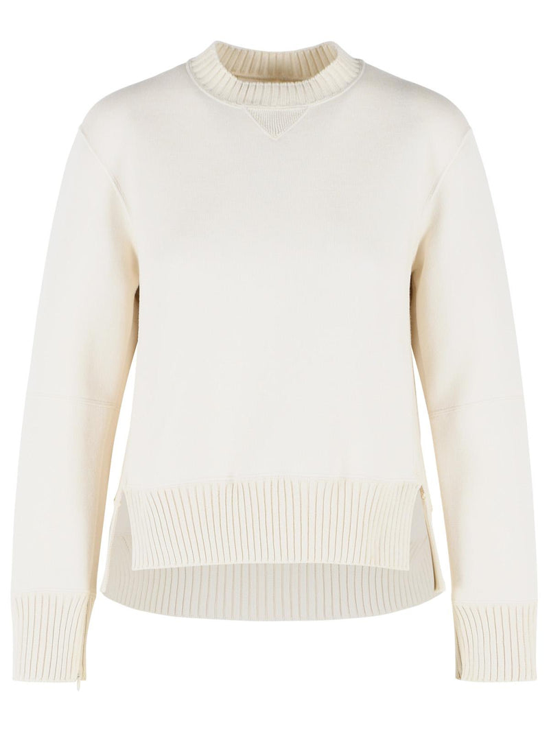 Sacai Sacai Cotton Blend Sweater White Women - World Class Fashion