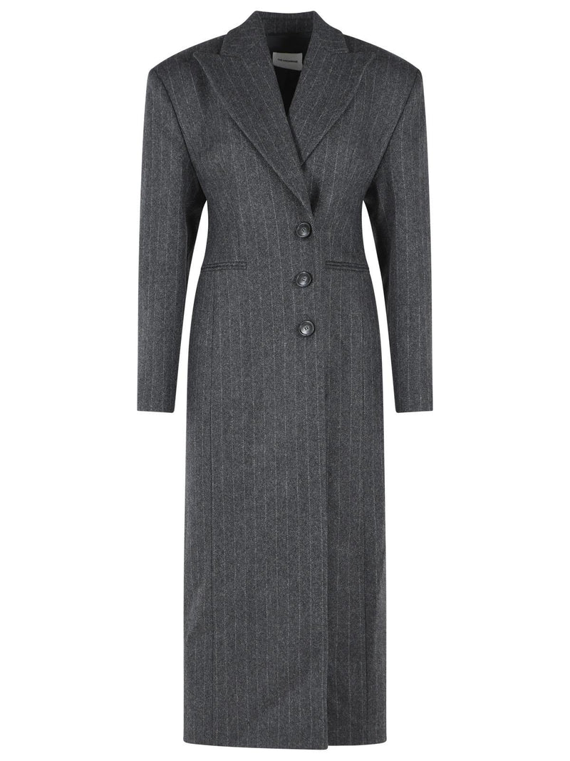 The Andamane The Andamane OTTAVIA Melange Grey Wool Blend Coat - World Class Fashion