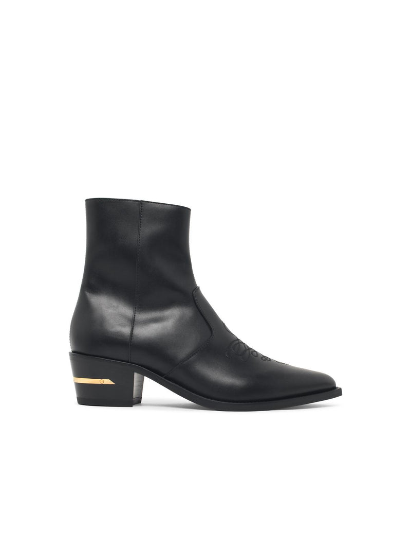 Amiri Amiri MA Pointy Black Leather Boots - World Class Fashion