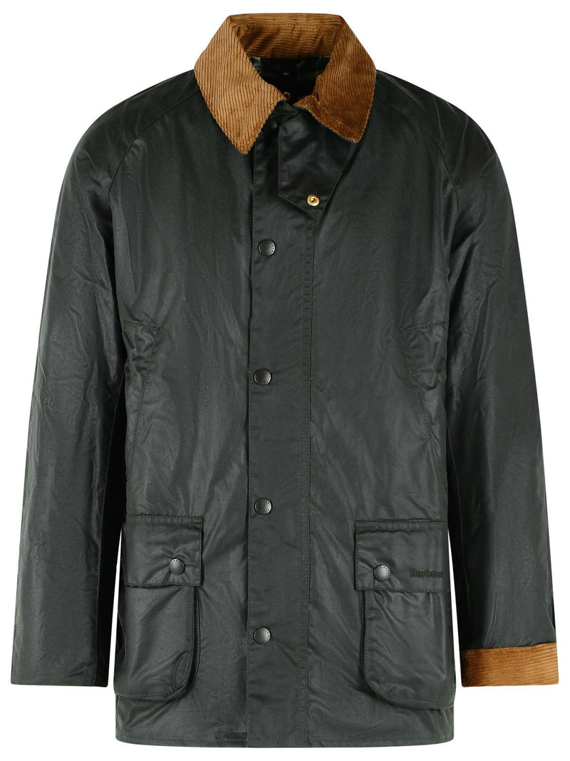 Barbour Barbour 'ASBY Festive' Green Waxed Cotton Jacket - World Class Fashion
