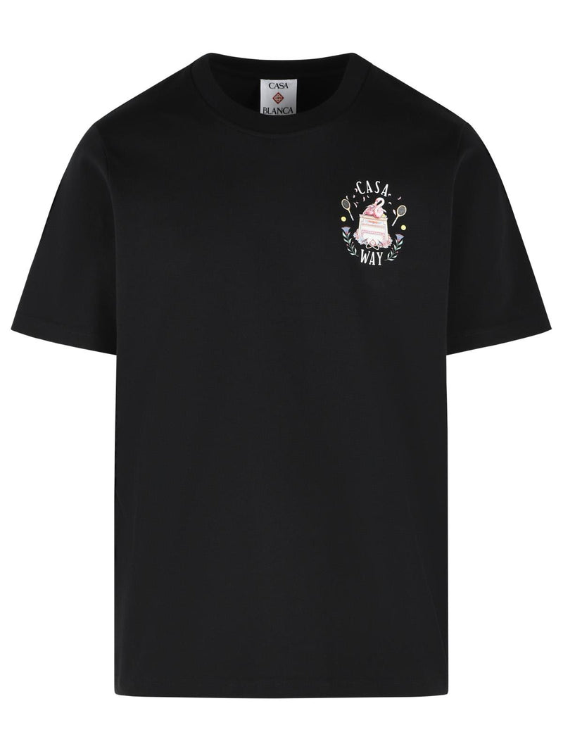 Casablanca Casablanca 'CASAWAY' Black Cotton T-shirt - World Class Fashion