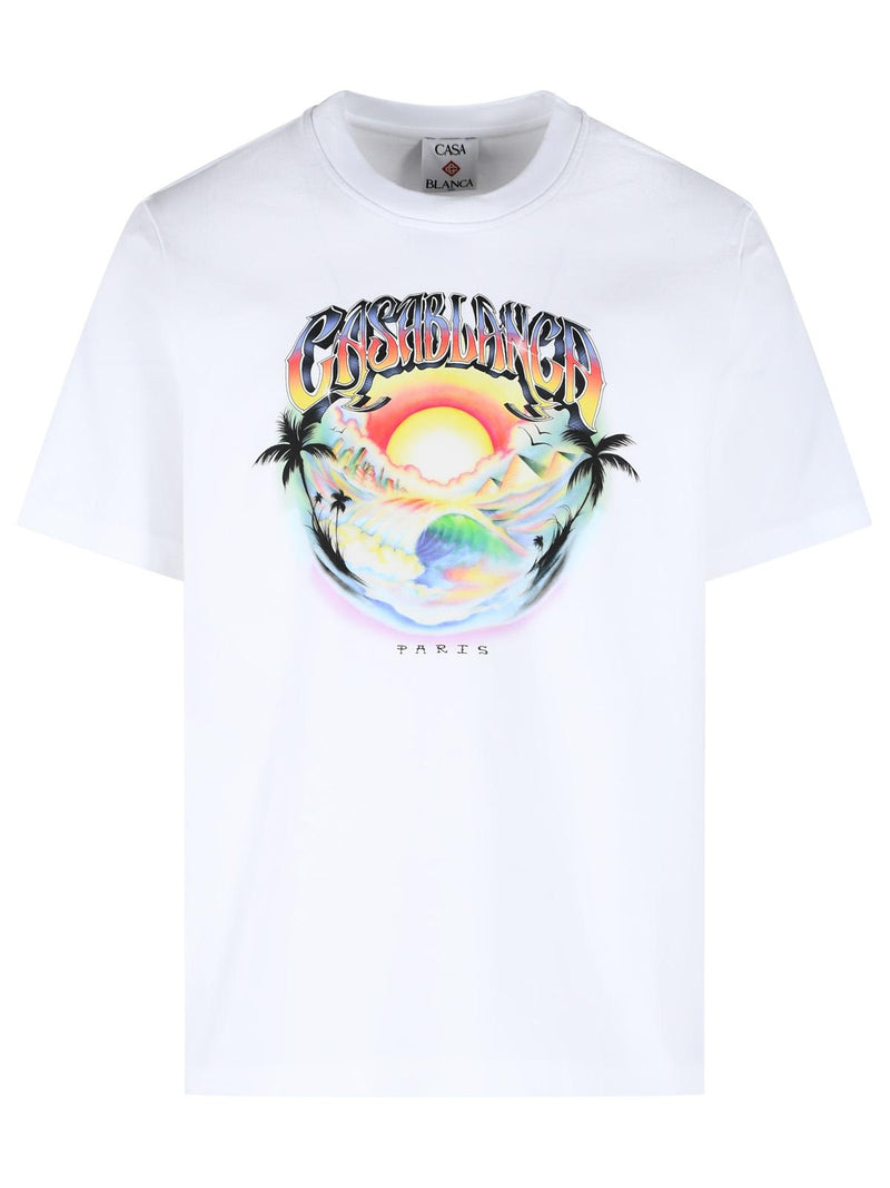 Casablanca Casablanca CASA Airspray White Cotton T-shirt - World Class Fashion