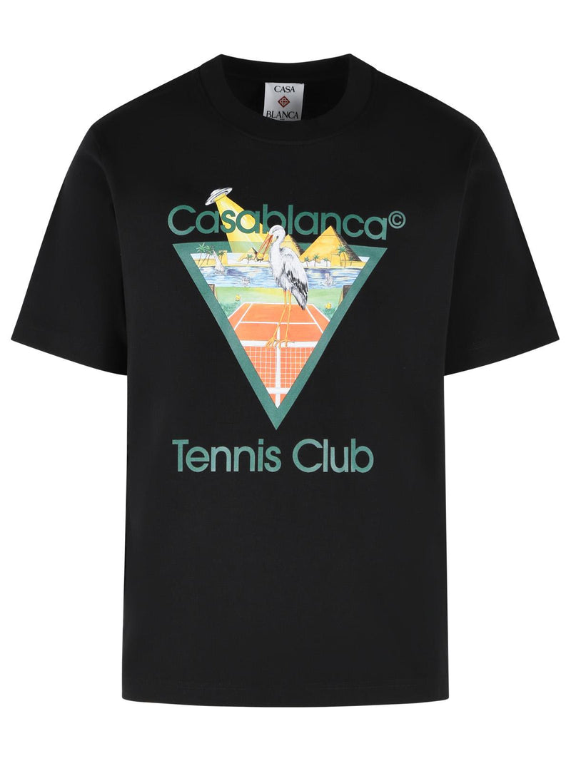 Casablanca Casablanca Tennis Club Triangle Black Polo Shirt - World Class Fashion