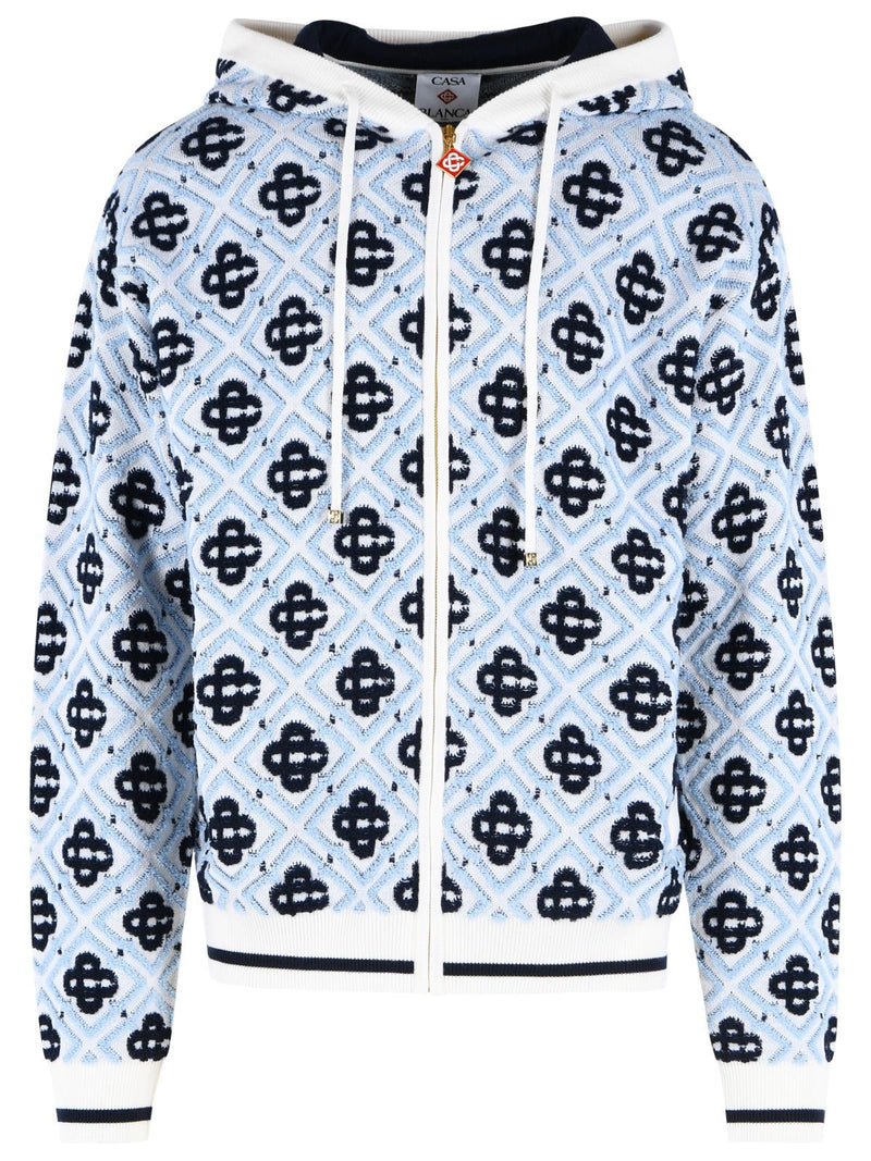 Casablanca Casablanca Merino CC Monogram Wool Sweatshirt Blue - World Class Fashion