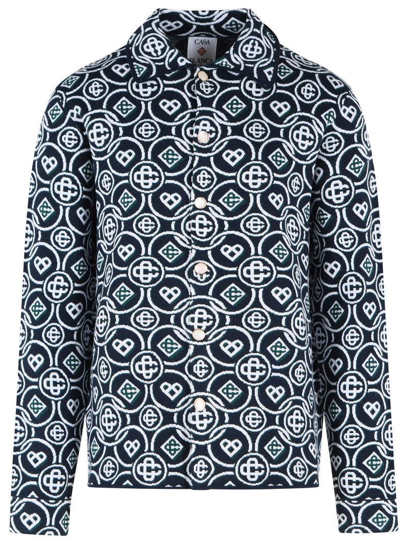 Casablanca Casablanca CC Monogram Navy Cotton Shirt - World Class Fashion