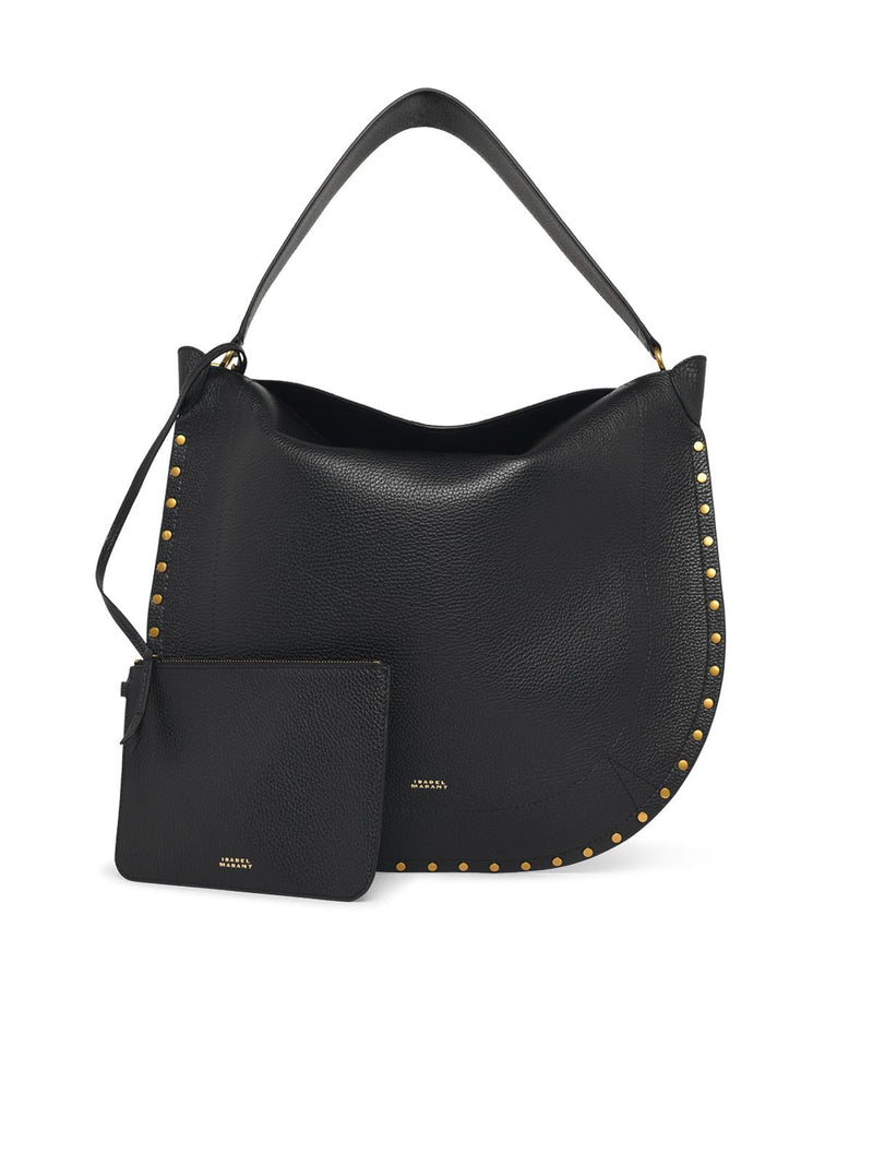 Isabel Marant Isabel Marant Oskan Soft Black Leather Hobo Bag - World Class Fashion