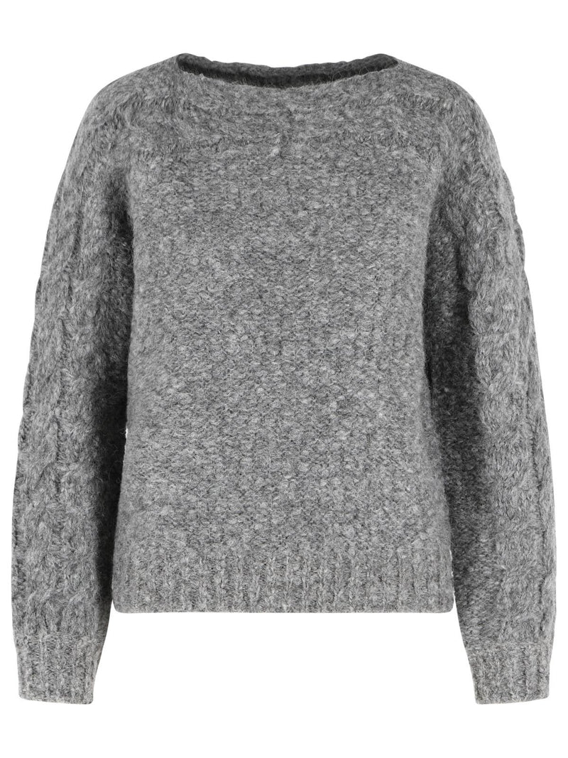 Isabel Marant Isabel Marant Ponara Grey Virgin Wool Blend Sweater - World Class Fashion