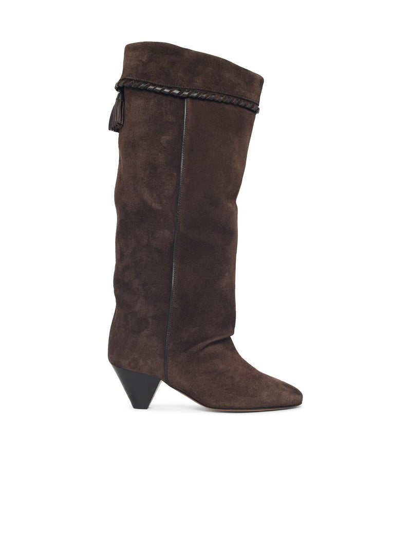 Isabel Marant Isabel Marant 'ELITA' High Boots Brown Suede - World Class Fashion