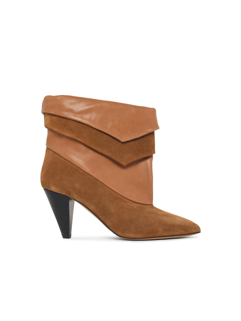 Isabel Marant Isabel Marant LYONE Ankle Boots Cognac Brown - World Class Fashion