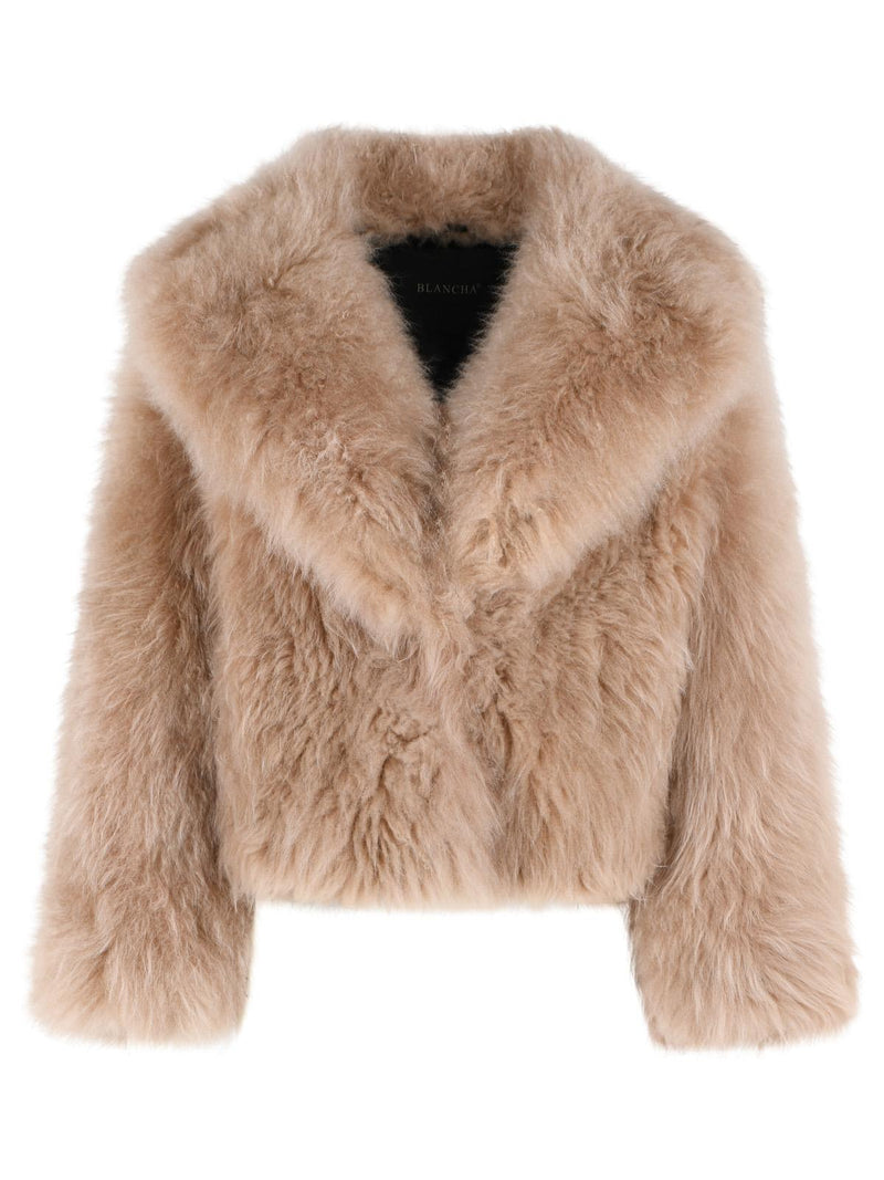 Blancha Blancha Cashmere Fur Coat Beige Women - World Class Fashion