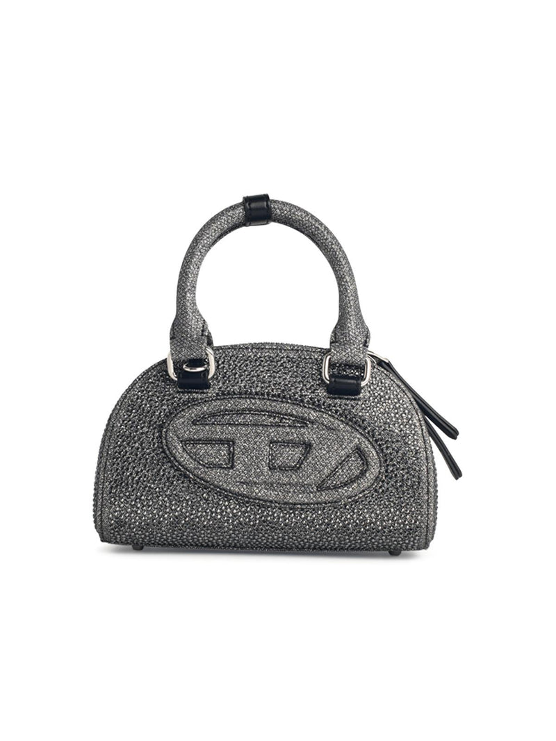 Diesel Diesel 'DR Dome Bowling' Black Glitter Fabric Bag - World Class Fashion