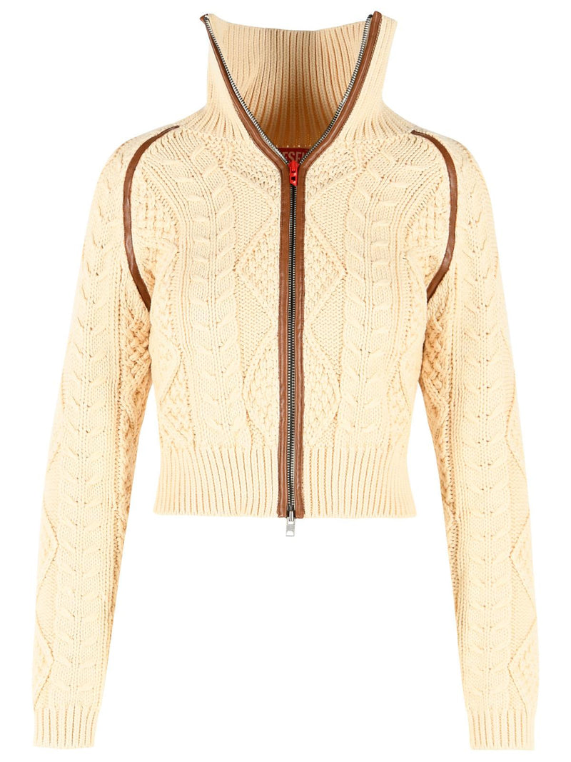 Diesel Diesel 'INTELLE' Dark Ivory Cotton And Wool Sweater - World Class Fashion