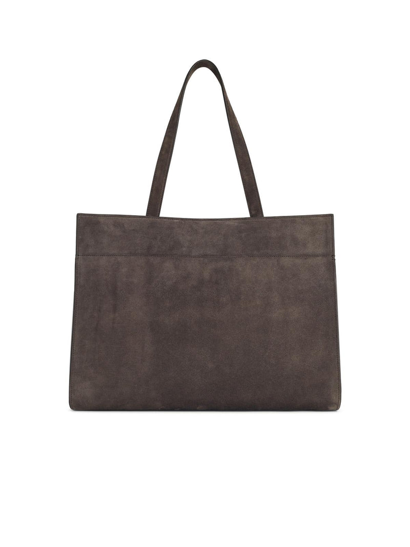Khaite Khaite 'CROSBY' Suede Cocoa Bag - World Class Fashion
