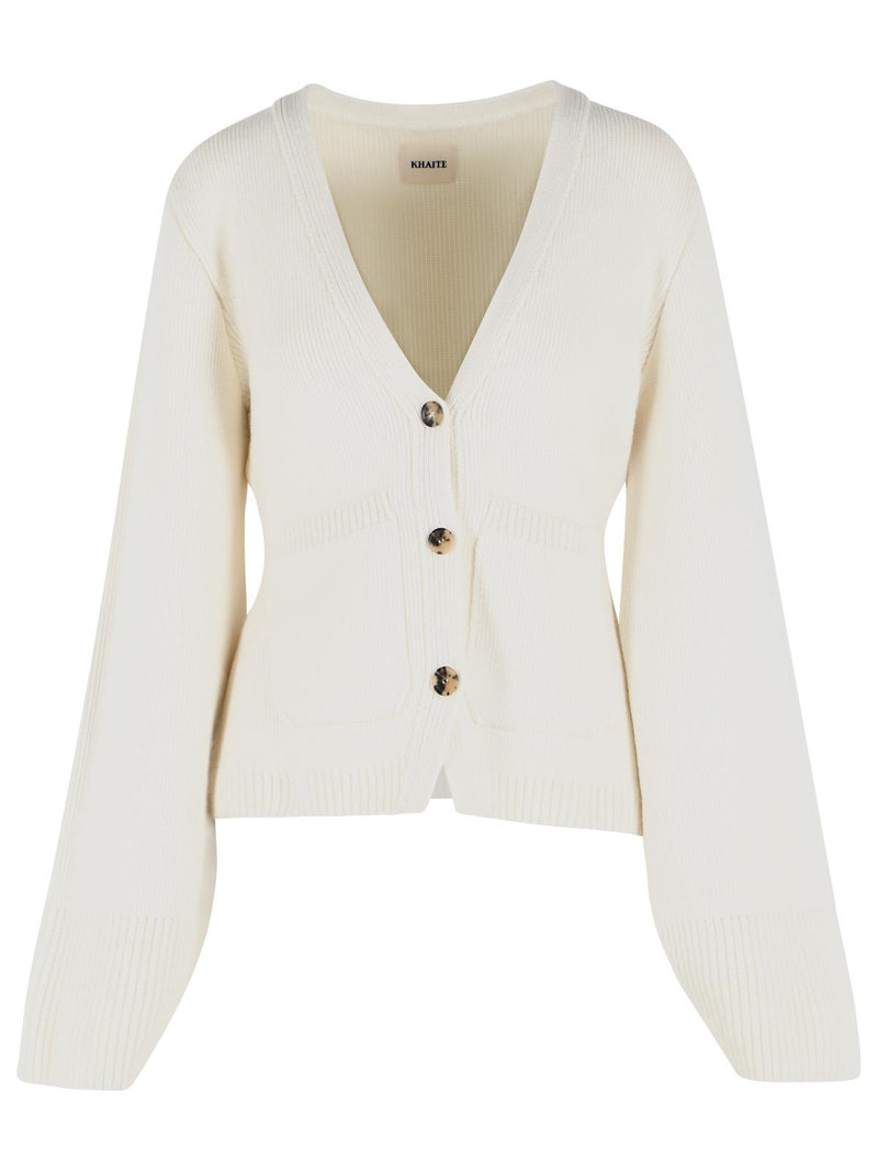 Khaite Khaite Scarlet Ivory Cashmere Cardigan Women - World Class Fashion